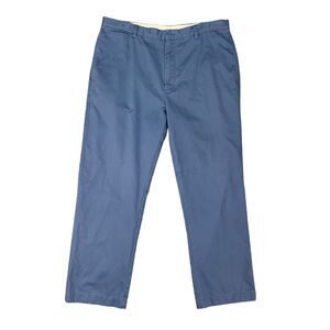 Cremieux Pants Mens 36x29 Cadet Blue Cotton Flat Front Belt Loops Straight Chino